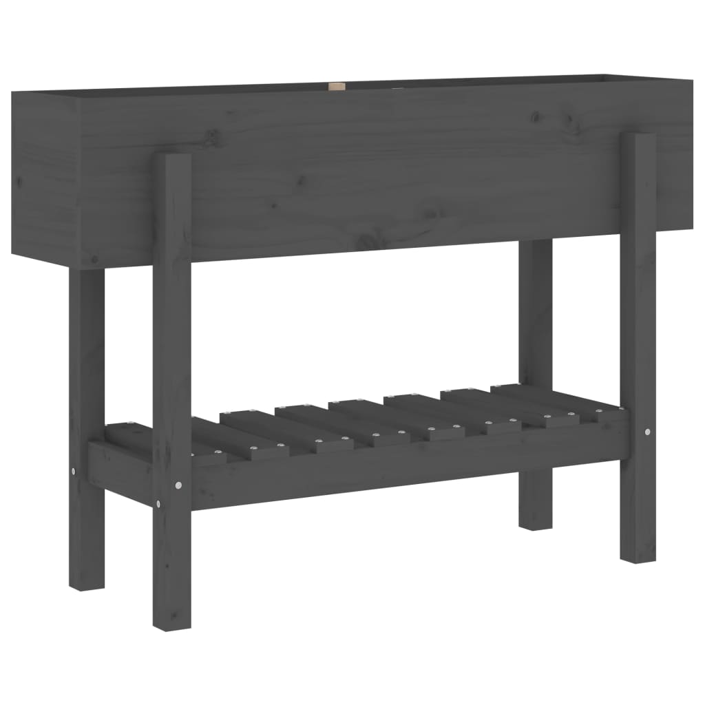 Vidaxl Planter surélevé 101x30x69 cm en pin solide gris