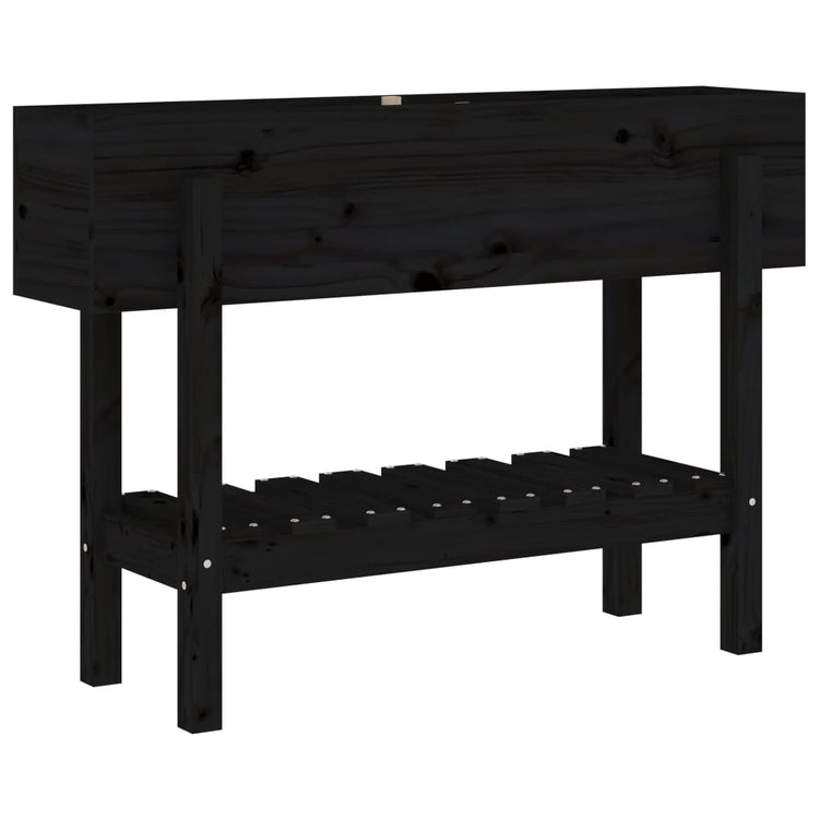 Vidaxl Planning Boîte relevée 101x30x69 cm de pin solide noir