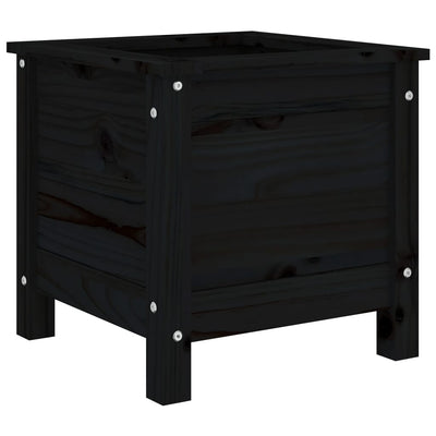 Boîte de planification vidaxl 40x40x39 cm en pin solide noir