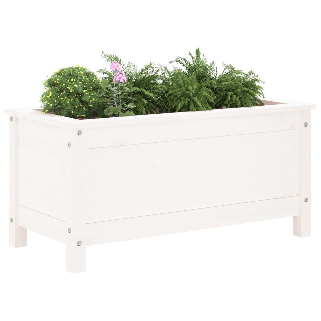 Vidaxl Planning Box 82.5x40x39 cm Pine solide blanc