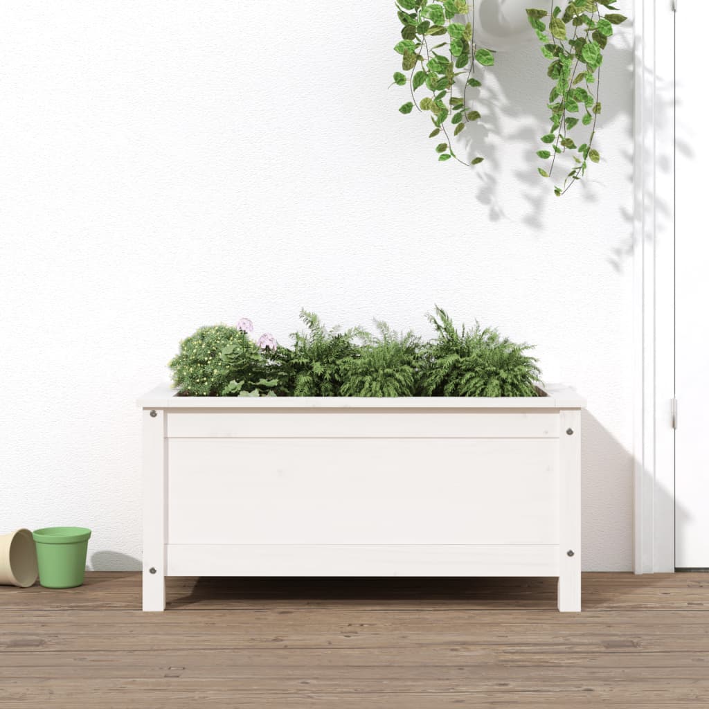 Vidaxl Planning Box 82.5x40x39 cm Pine solide blanc