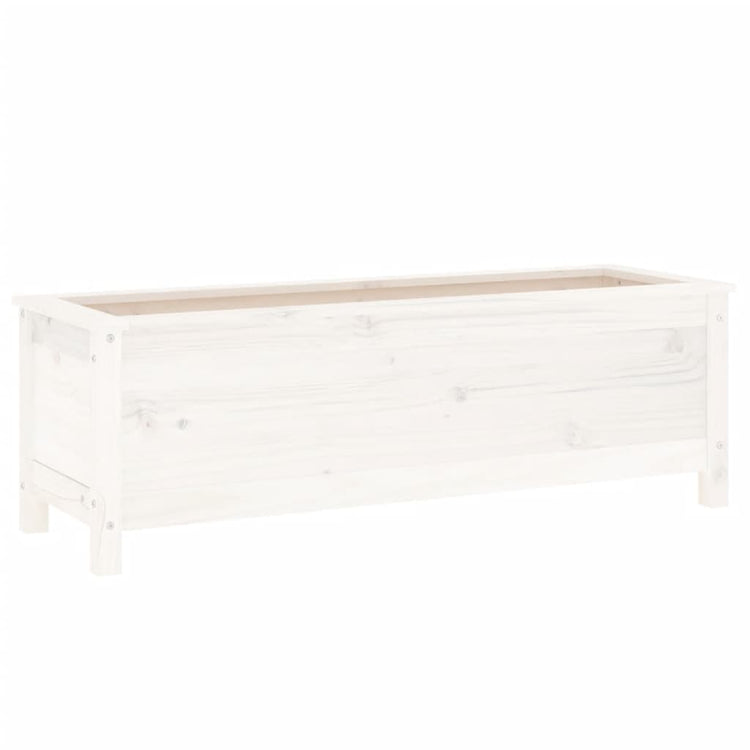 Vidaxl Planter élevé 119.5x40x39 cm en pin solide blanc
