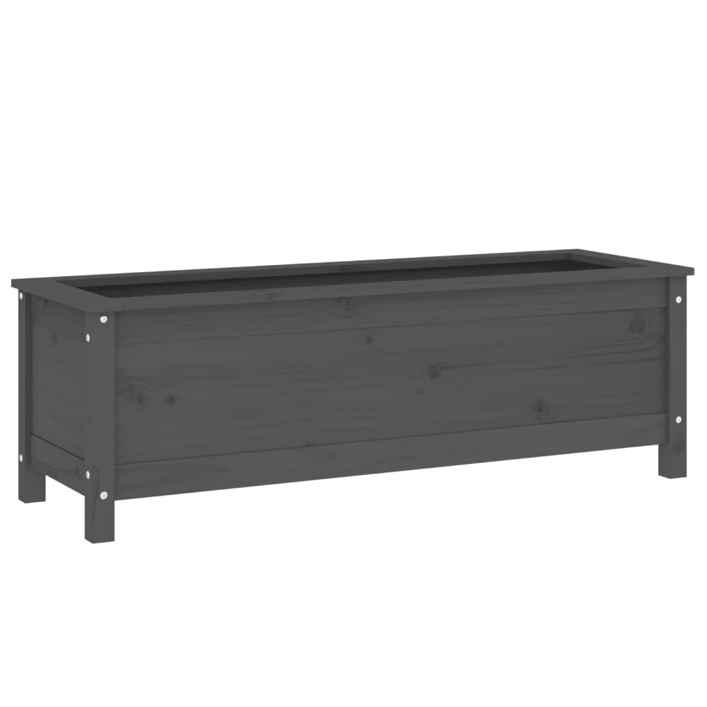 Vidaxl Planter élevé 119.5x40x39 cm en pin solide gris