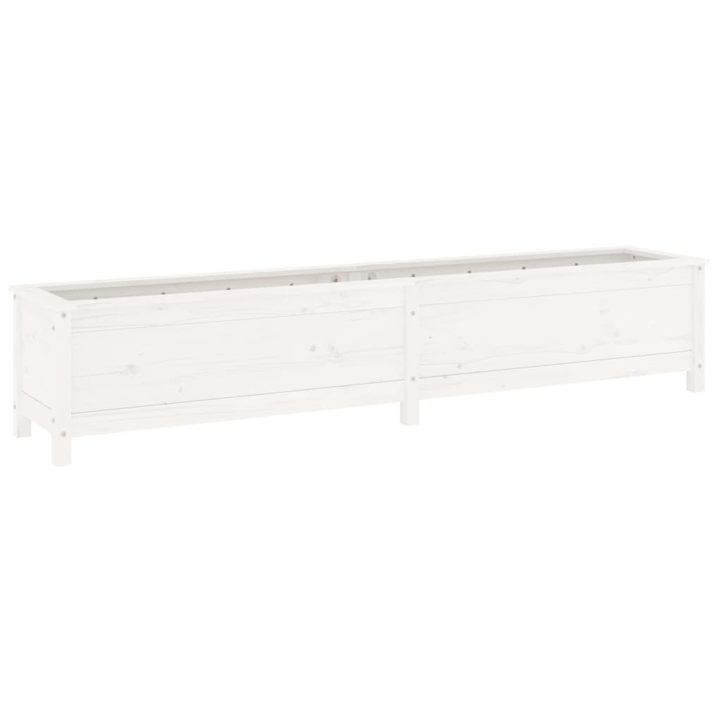 Vidaxl Planter élevé 199.5x40x39 cm en pin solide blanc