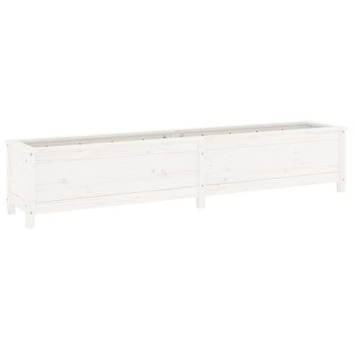 Vidaxl Planter élevé 199.5x40x39 cm en pin solide blanc