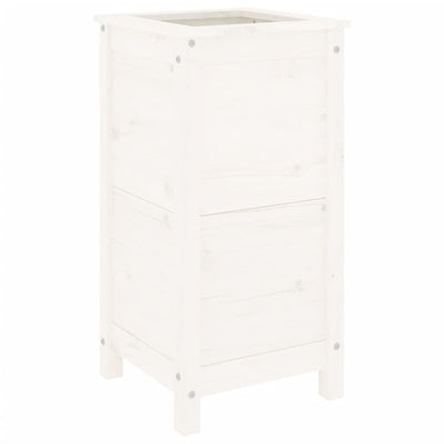 Boîte de planification Vidaxl 40x40x78 cm Pine solide blanc