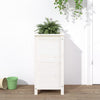 Boîte de planification Vidaxl 40x40x78 cm Pine solide blanc