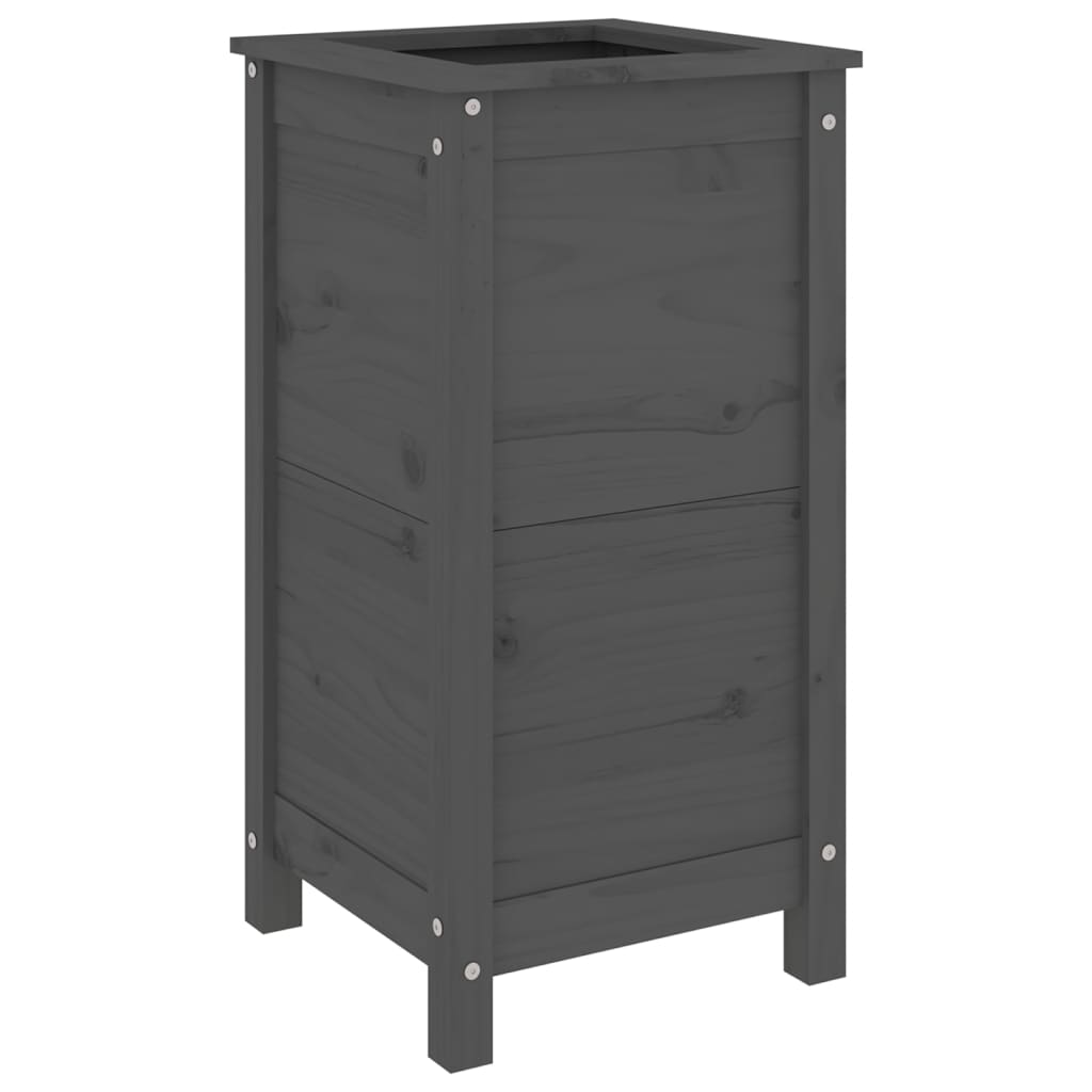 Boîte de planification de Vidaxl 40x40x78 cm Gray de pin solide