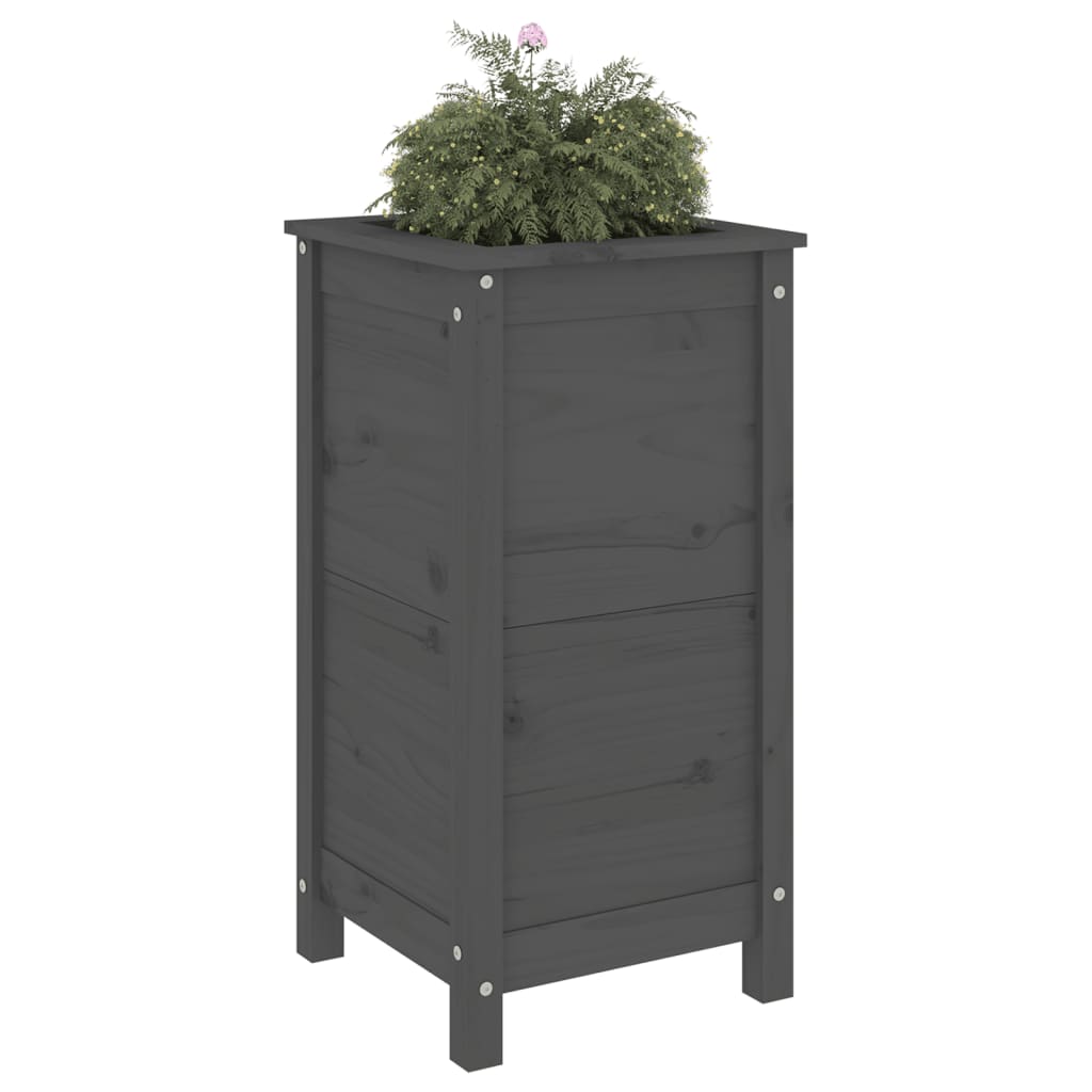 Boîte de planification de Vidaxl 40x40x78 cm Gray de pin solide