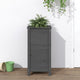 Boîte de planification de Vidaxl 40x40x78 cm Gray de pin solide