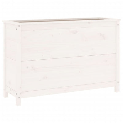 Vidaxl Planter élevé 119.5x40x78 cm en pin solide blanc
