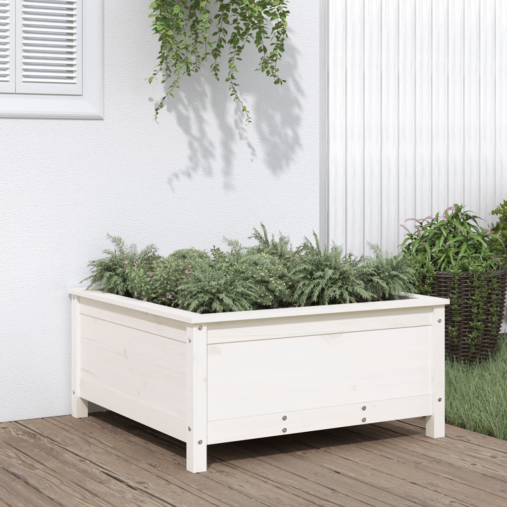 Vidaxl Planning Box 82.5x82.5x39 cm Pine solide blanc