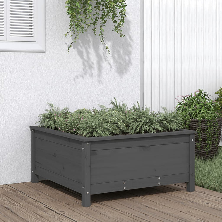 Boîte de planification Vidaxl 82.5x82.5x39 cm Green en pin massif