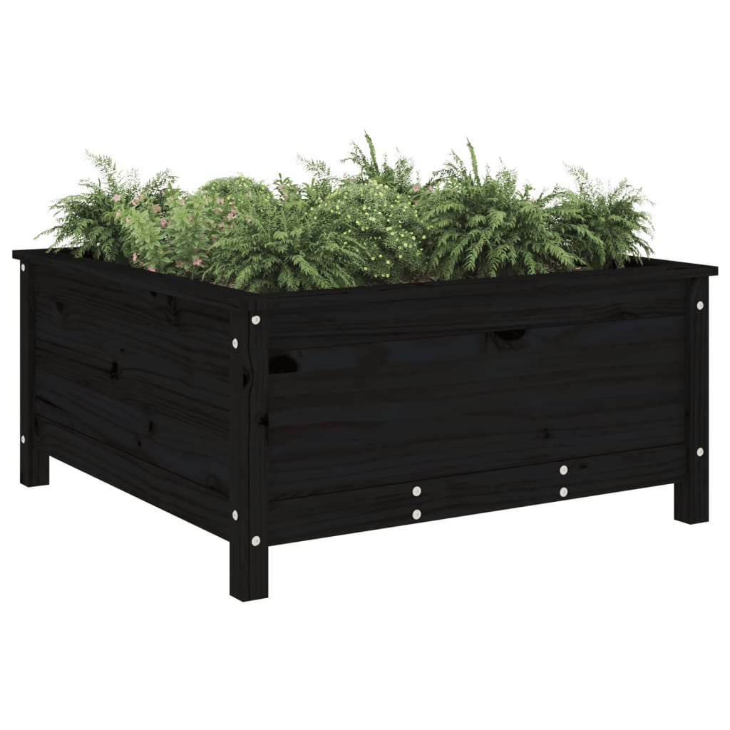 Vidaxl Planning Box 82.5x82.5x39 cm Pine solide noir