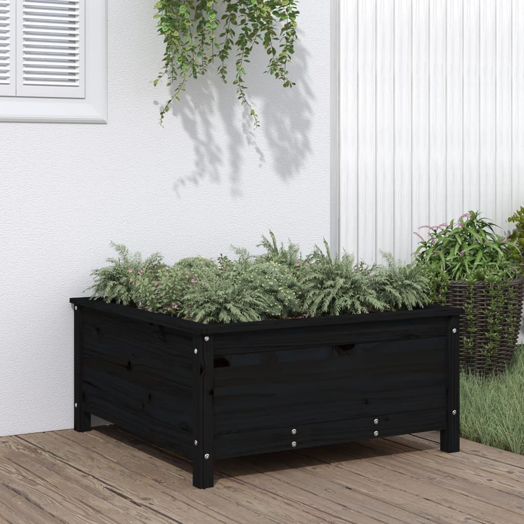 Vidaxl Planning Box 82.5x82.5x39 cm Pine solide noir