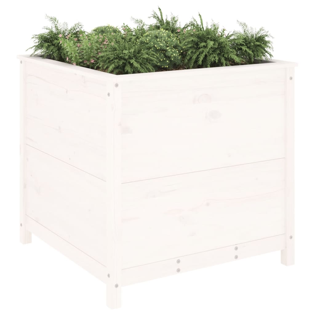 Vidaxl Planning Box 82.5x82.5x78 cm Pine solide blanc