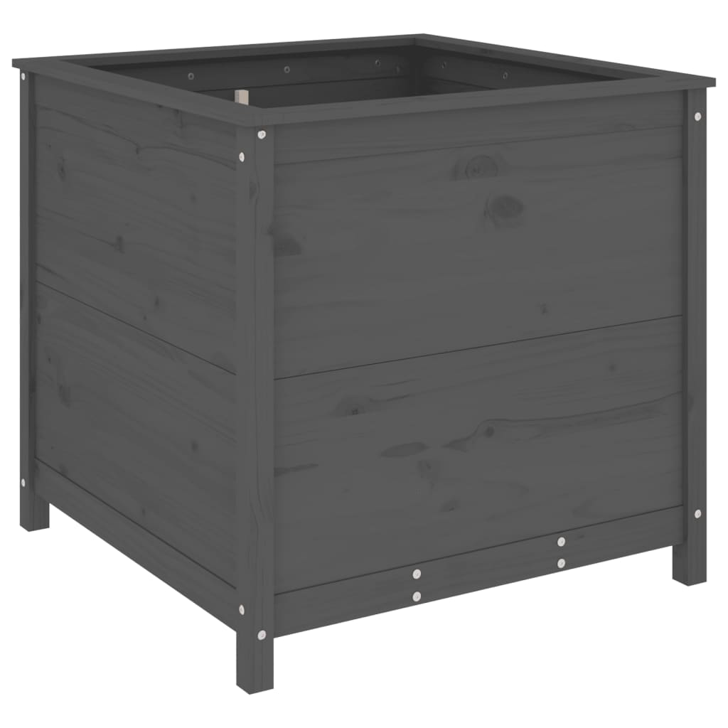 Vidaxl Planning Box 82.5x82.5x78 cm Grey de pin massif