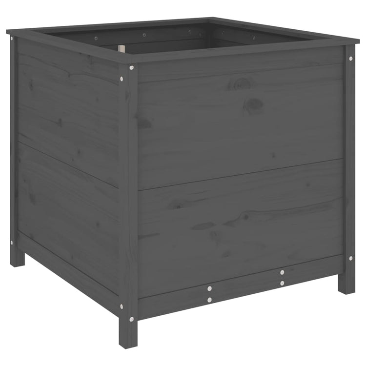 Vidaxl Planning Box 82.5x82.5x78 cm Grey de pin massif