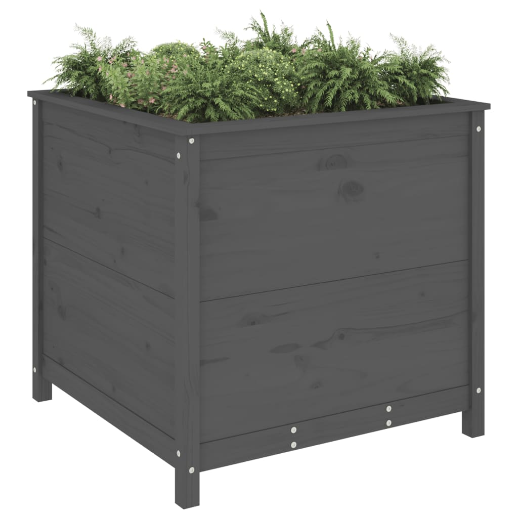 Vidaxl Planning Box 82.5x82.5x78 cm Grey de pin massif