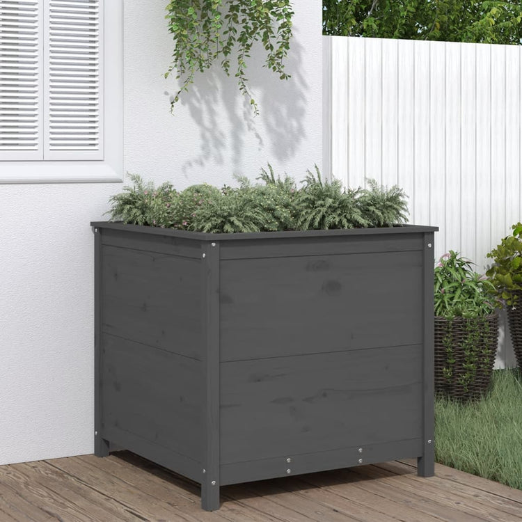 Vidaxl Planning Box 82.5x82.5x78 cm Grey de pin massif