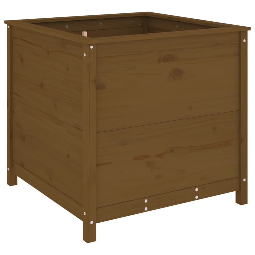Vidaxl Planning Boîte 82.5x82.5x78 cm Brown de miel de pin massif