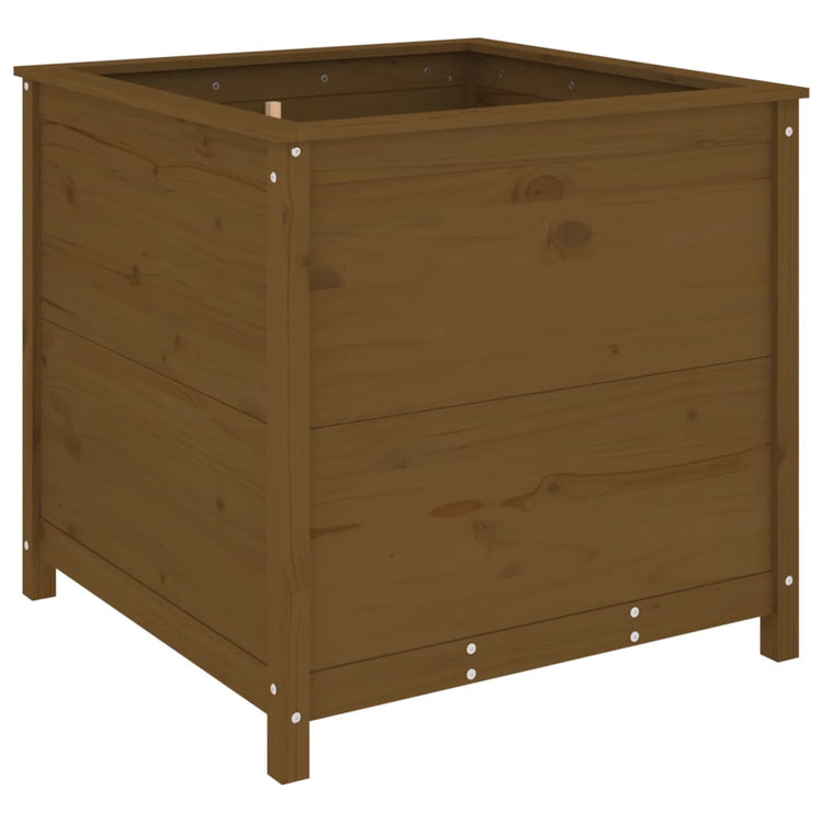 Vidaxl Planning Boîte 82.5x82.5x78 cm Brown de miel de pin massif