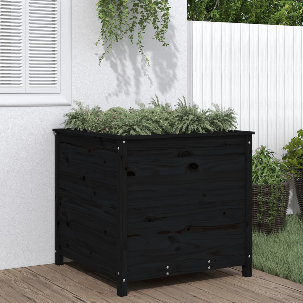 Vidaxl Planning Box 82.5x82.5x78 cm Pine solide noir