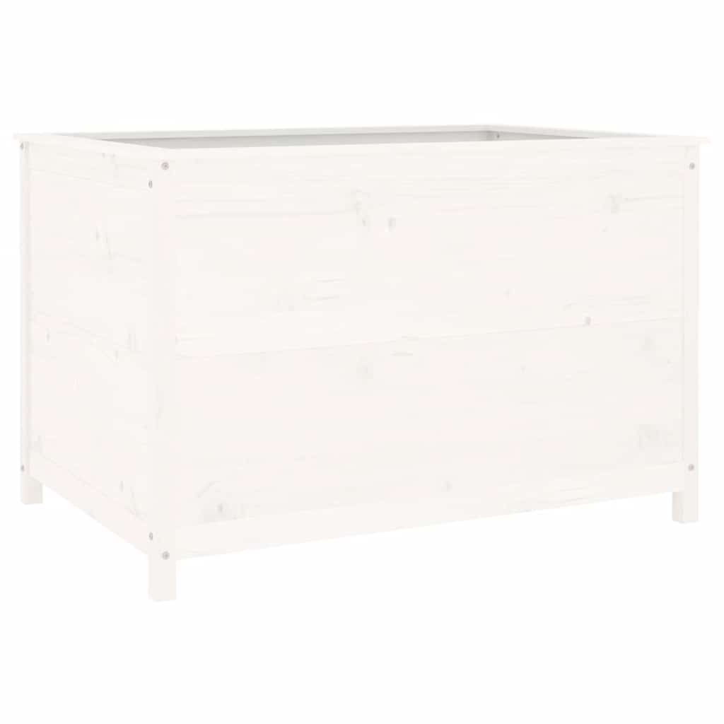Vidaxl Planter élevé 119.5x82.5x78 cm en pin massif blanc