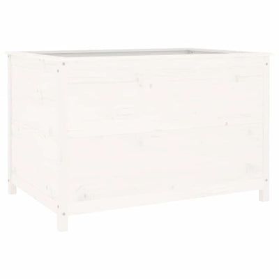 Vidaxl Planter élevé 119.5x82.5x78 cm en pin massif blanc