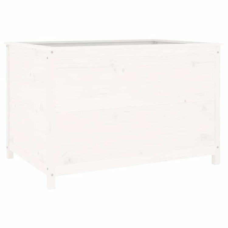 Vidaxl Planter élevé 119.5x82.5x78 cm en pin massif blanc