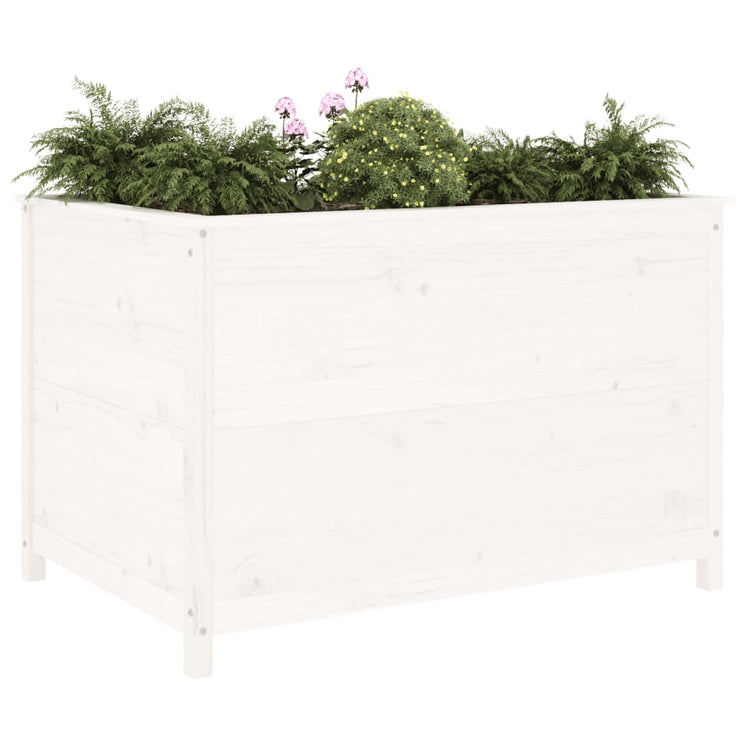 Vidaxl Planter élevé 119.5x82.5x78 cm en pin massif blanc