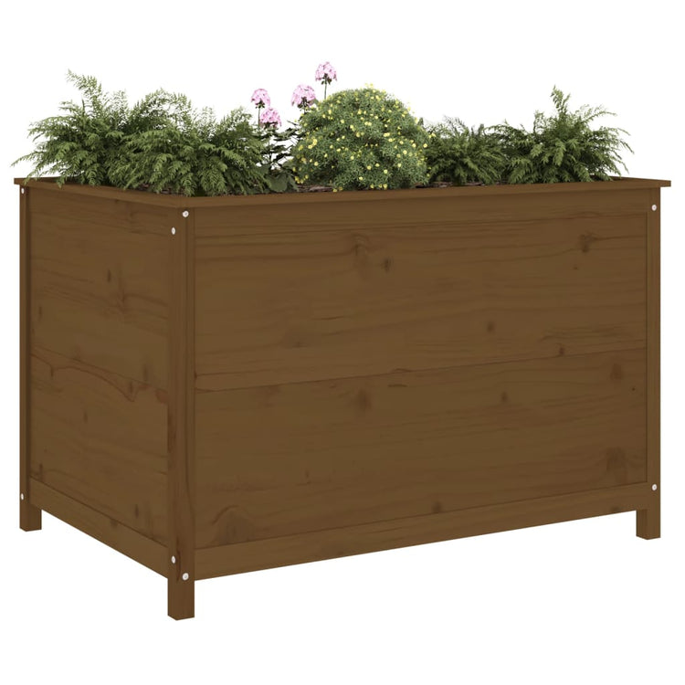 Vidaxl Planter élevé 119.5x82.5x78 cm en pin solide brun miel