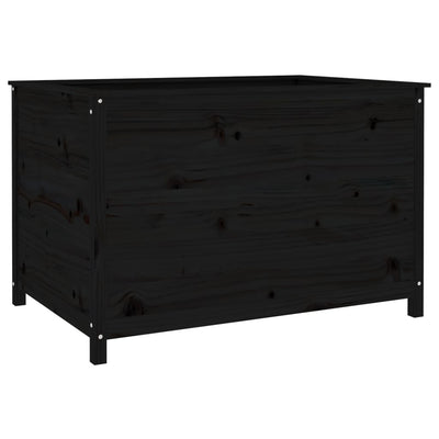 Vidaxl Planter élevé 119.5x82.5x78 cm Bois de pin massif noir