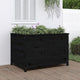 Vidaxl Planter élevé 119.5x82.5x78 cm Bois de pin massif noir