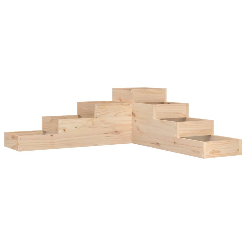 Vidaxx jardinière 4 couches 106x104,5x36 cm bois de pin massif