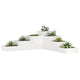 Vidaxx jardinière 4 couches 106x104,5x36 cm bois de pin massif blanc