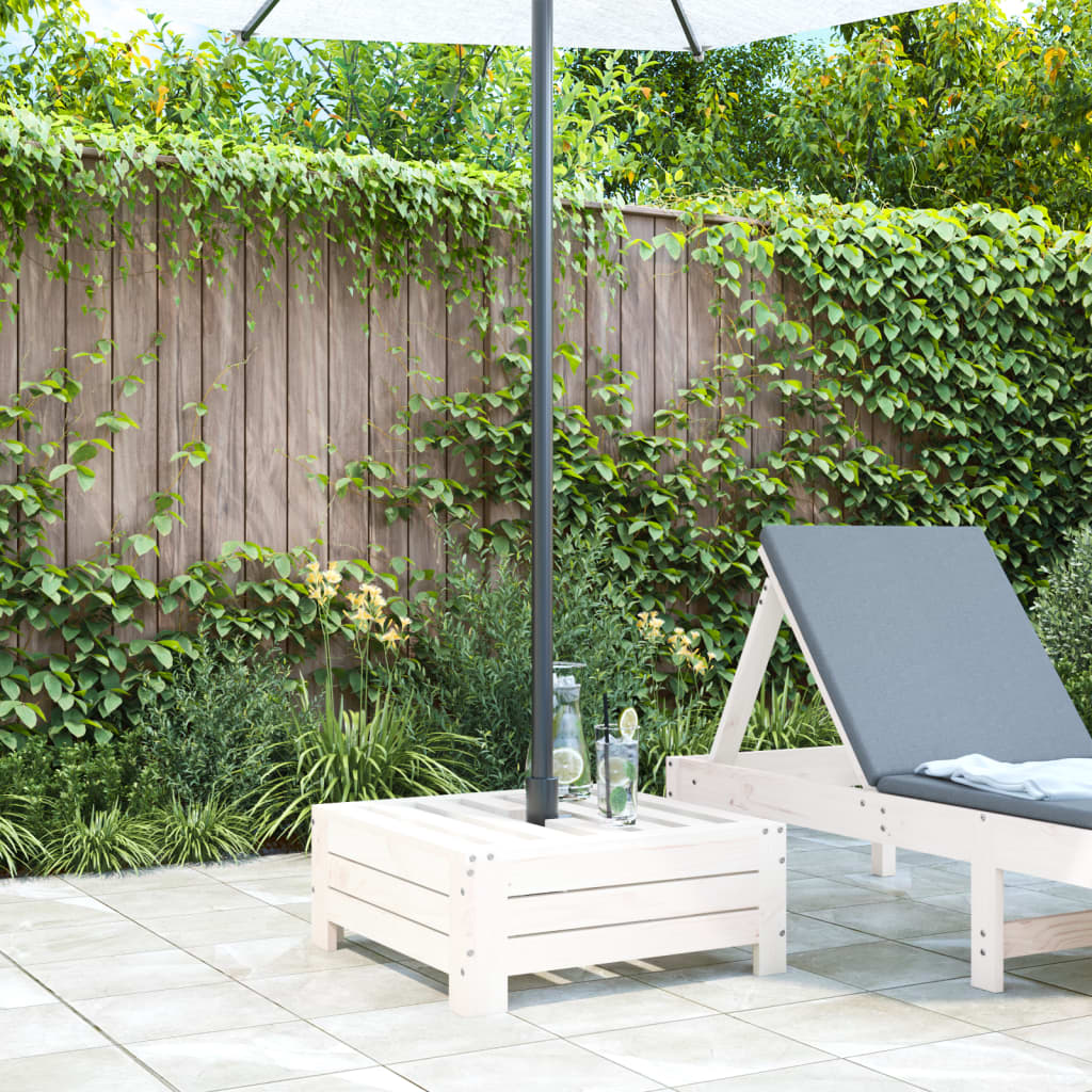 Vidaxl Parasol Fotation de pin massif blanc