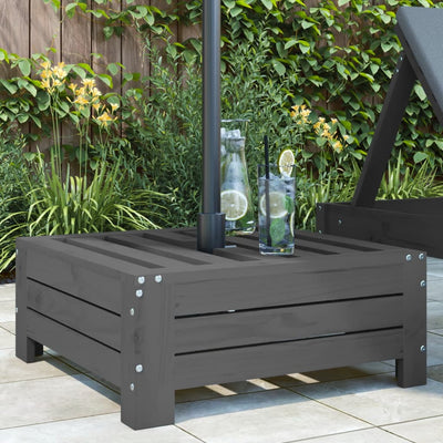 Vidaxl Parasol Fotation de pin massif gris