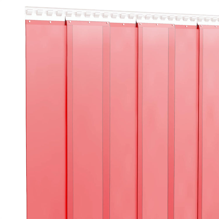 Vidaxl deurgoordijn 200x1,6 mm 25 m PVC rouge