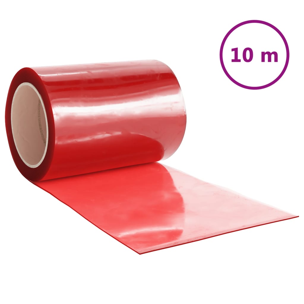 Rideau de porte vidaxl 300x2,6 mm 10 m en PVC rouge