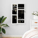 Vidaxl Jewelry Armoire avec mur de miroir - 30x8,5x90 cm en blanc