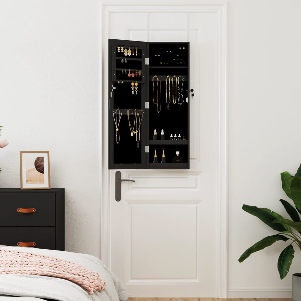 Vidaxl Jewelry Armoire avec mur de miroir - 30x8,5x90 cm.