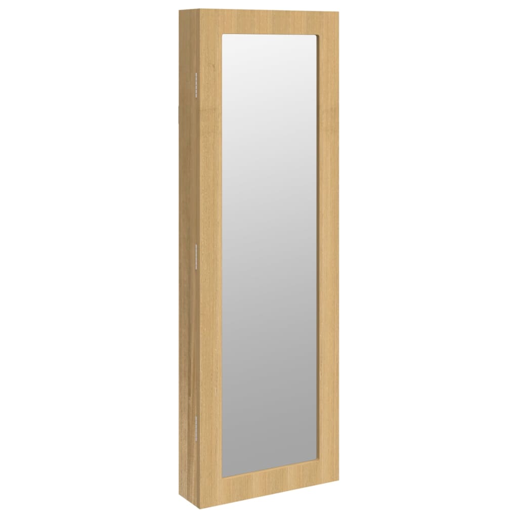 Vidaxl Jewelry Armoire avec mur de miroir - 30x8,5x90 cm en blanc