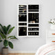 Vidaxl Jewelry Armoire avec mur de miroir monté 37,5x10x106 cm blanc