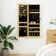 Vidaxl Jewelry Armoire avec mur de miroir - Moule 37.5x10x106 cm