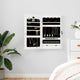 Vidaxl Jewelry Armoire avec mur de miroir - Moule 37,5x10x67 cm blanc