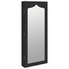 Vidaxl Jewelry Armoire avec mur de miroir - 37,5x10x90 cm noir