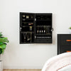 Armoire de bijoux vidaxl avec miroir et mur à LED - noir morte