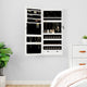 Vidaxl Jewelry Armoire avec miroir et mur à LED - blanc moulu blanc