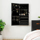 Armoire de bijoux vidaxl avec miroir et mur à LED - noir morte